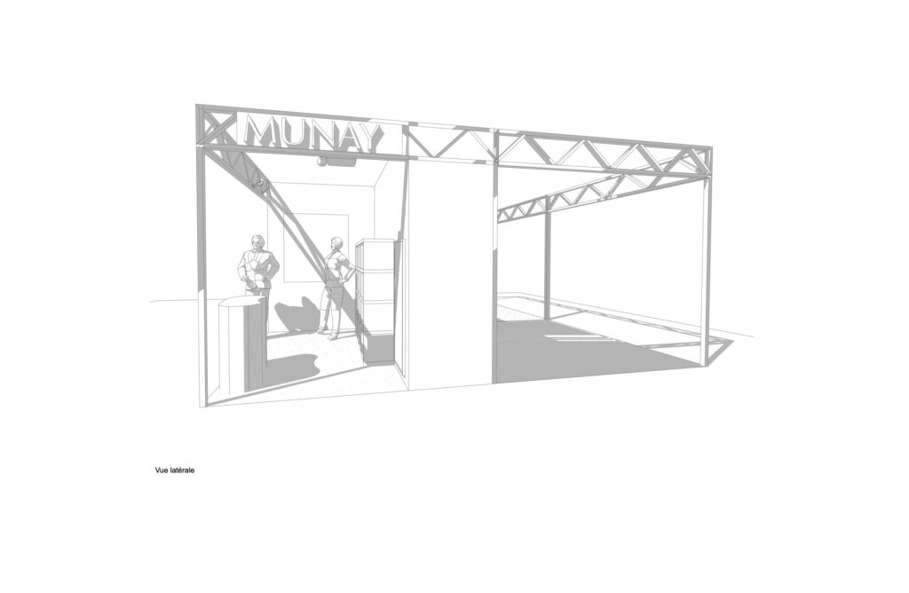 Plan des Automnales Genève 2025 à Palexpo, indiquant le stand D51 de Munay dans la zone du Marché.